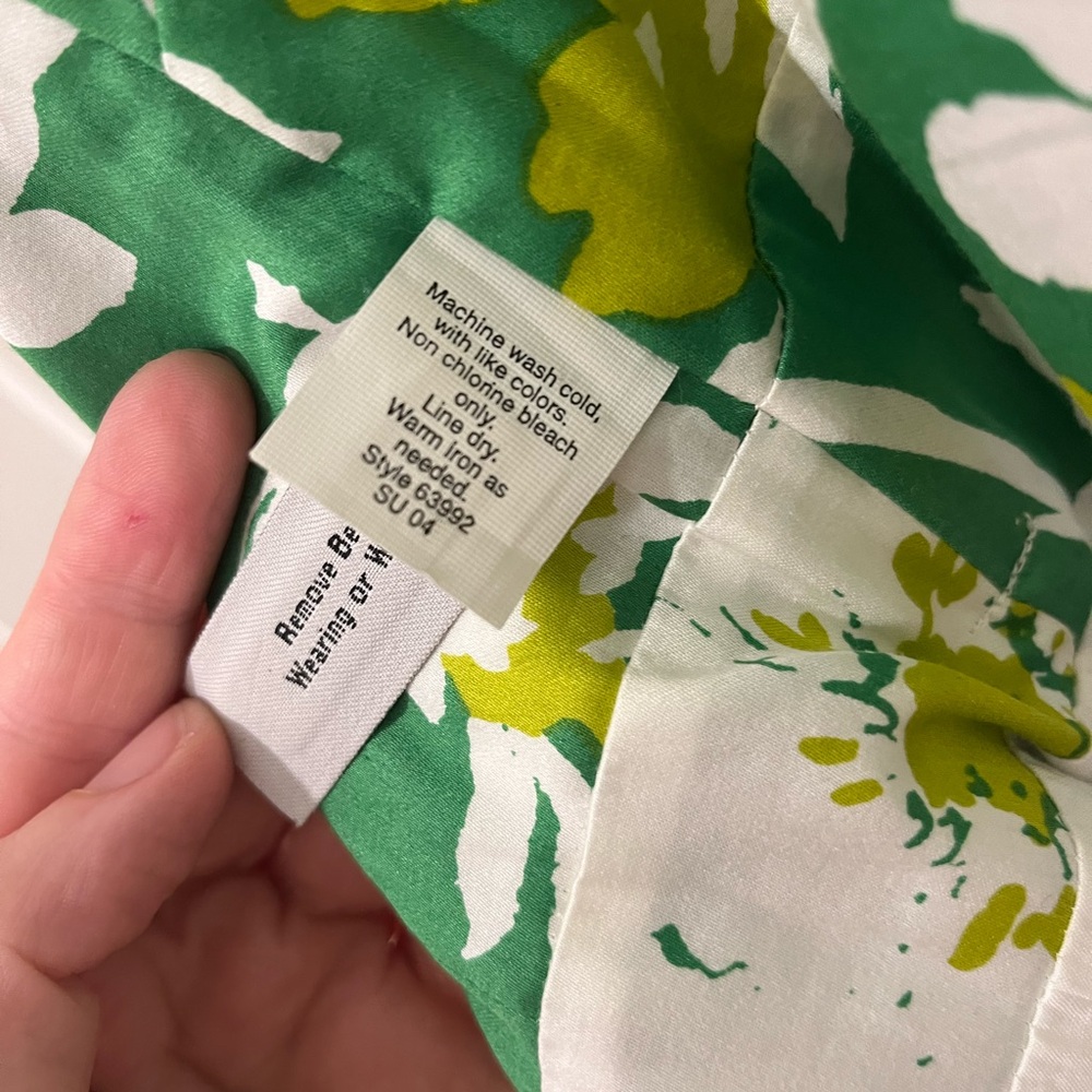 J CREW Womens Green White Floral
Cotton Strapless Dress  Size 6 - Picture 12 of 12